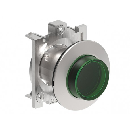 LPFBL203 LOVATO ILL.GREEN EXTENDED MET.FLAT PUSH-BUTTON