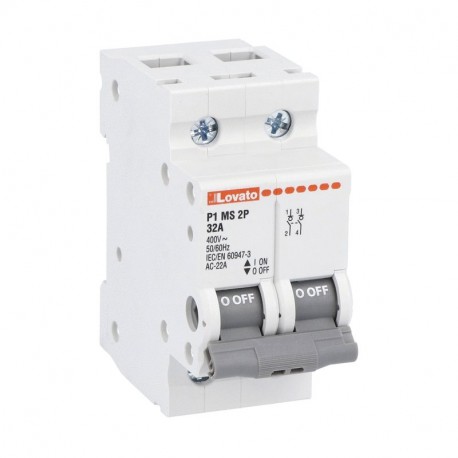 P1MS2P063 LOVATO DESCONECTADOR DO INTERRUPTOR MODULAR 2P 63A