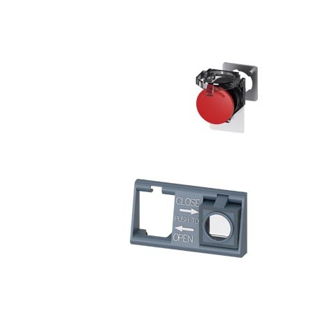3WA9111-0AH25 SIEMENS Accessory Circuit breaker 3WA, Emergency OPEN button Mushroom pushbutton