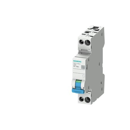 5SY1708-4 SIEMENS Device circuit breaker 1-pole with auxiliary switch NO contact Characteristic F2 8A 230 V ..