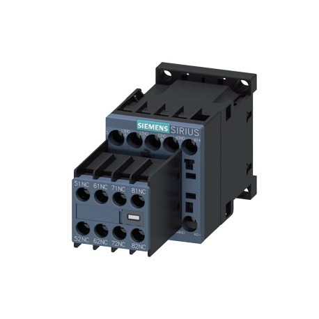 3RH2344-1BG40 SIEMENS Contactor relay with auxiliary switch 125 V DC Size S00, screw terminal, 4 NC basic un..