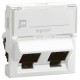 076506 LEGRAND MOSAICO RJ45X2 C6 FTP 2M 45D