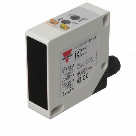 PC50CND20BAM1 CARLO GAVAZZI parâmetros reflexo direto selecionado caixa de SCOPE rectangular 1 ... 5 m de co..