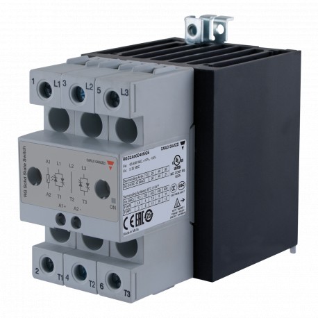 RGC2A60A40KGE CARLO GAVAZZI Parâmetros selecionados sistema de montagem DIN CATEGORIA ferroviário corrente n..