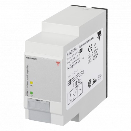 PPA01CM44 CARLO GAVAZZI Selected parameters OUTPUT SIGNAL 1 relay SETPOINTS 1, fixed MONITORED VARIABLE 3-ph..