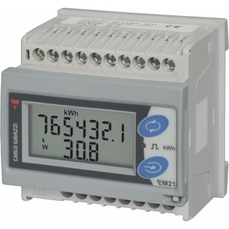 EM2172RVV23XOSX CARLO GAVAZZI Contador de energía eléctrica trifásico, Display extraible, Incluye 3 transfor..