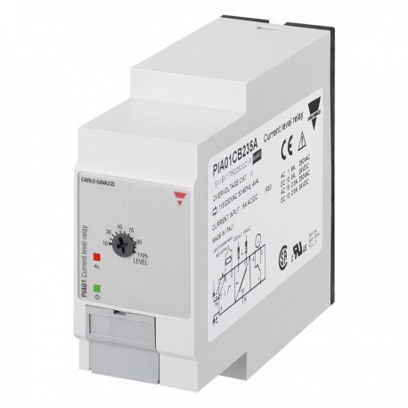 PIA01CB235A CARLO GAVAZZI Parâmetros selecionados saída de sinal do valor nominal 1 relé 1 Apresentado variá..