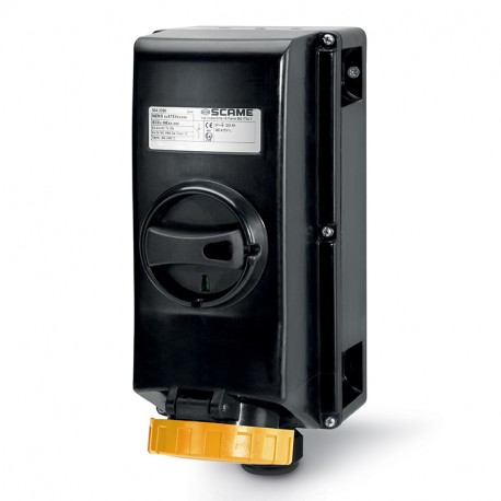 504.1670-A SCAME INTERLOCK.SOCKET 16A 2P+E 4h 100-130V