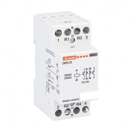 CN2522220 LOVATO Contator modular 2NA + 2 NC 25A 220V AC/DC
