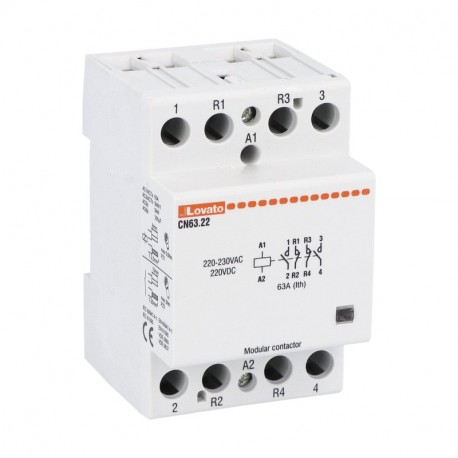 CN6322220 LOVATO Contacteur modulaire 2NA + 2NC 63A 220V AC/DC