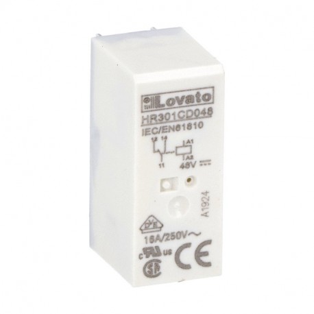 HR301CD048 LOVATO MINIATURIZZATO RELE 1SC 16A, 48VDC