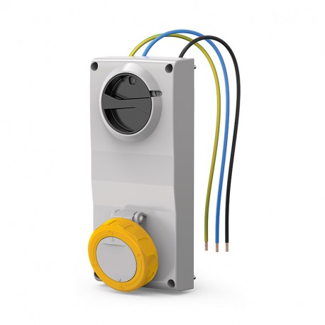 407.3270 SCAME ENC BASE. Mec. 32A 2P+T 4h IP66/IP67/IP69