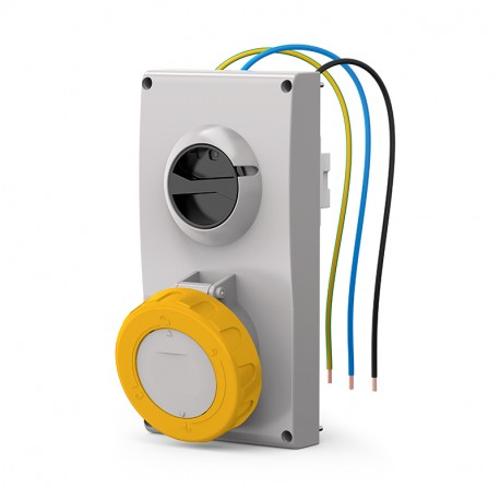 407.6370 SCAME BASE ENC.MEC. 63A 2P+T 4h IP66/IP67/IP69