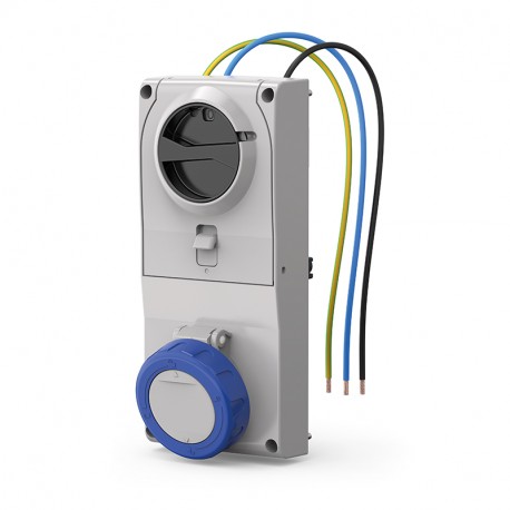 408.1683 SCAME BASE ENC.MEC. 16A 2P+T 6h IP66/IP67/IP69