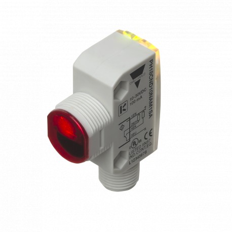 PH18CND10NAM1SA CARLO GAVAZZI Fotocélula reflexión directa, Métrica 18, plástico VCC, Alcance ajustable por ..