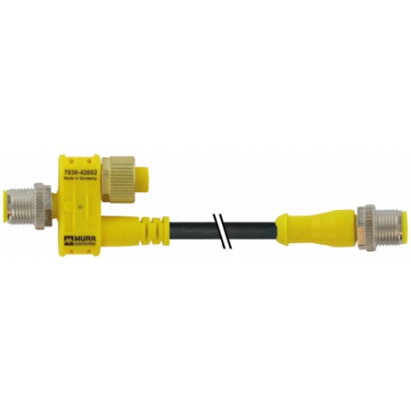 7030-42612-0000000 MURRELEKTRONIK T-Stück M12-Stecker / M12-Stecker + Leitung + M12-Buchse