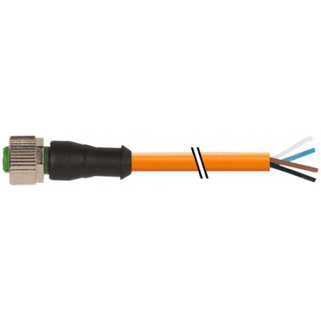 7000-12221-8463000 MURRELEKTRONIK M12 Buchse 0° mit Kabel PUR 4x0,34 oder UL/CSA+Roboter+Schleppkette 30m