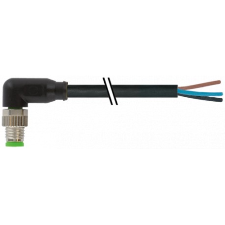 7000-08021-6305000 MURRELEKTRONIK M8 Männchen 90° A-cod. mit KabelPUR 3x0,25 bk UL/CSA+ Luftwiderstand 50,0m