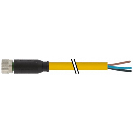 7000-08041-0100250 MURRELEKTRONIK M8 Weibchen 0° A-cod. mit KabelPVC 3x0,25 ye UL/CSA 2,5 m