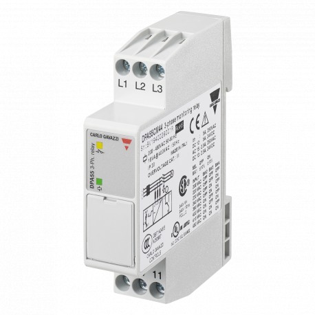DPA55CM44 CARLO GAVAZZI tensão de controlo de 3 fases AC outros dados SUPPLY 208 ÷ 480 VDC função de monitor..