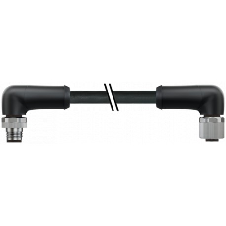 7000-P4171-P071000 MURRELEKTRONIK M12 Poder macho 90° / fêmea 90° L-cod.PUR 4x1.5 bk UL/CSA+drag ch. 10m