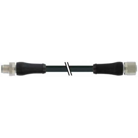 7000-P4241-P040650 MURRELEKTRONIK M12 Poder macho 0° / fêmea 0° L-cod.PUR 5x1.5 bk UL/CSA+drag ch. 6,5 m