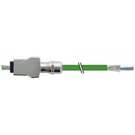 7000-74607-7960030 MURRELEKTRONIK RJ45 Push Pull male 0° with cablePUR AWG22 shielded gn UL/CSA+drag ch. 0,3m