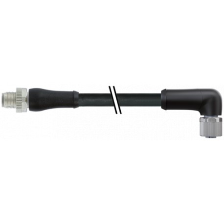 7000-P4251-P040200 MURRELEKTRONIK M12 Poder macho 0° / fêmea 90° L-cod.PUR 5x1.5 bk UL/CSA+drag ch. 2m