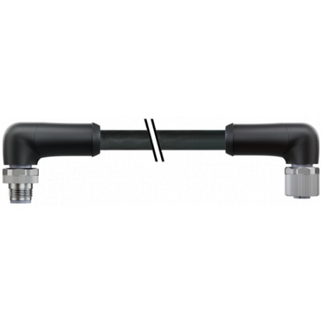 7000-P4271-P040050 MURRELEKTRONIK M12 Poder macho 90° / fêmea 90° L-cod.PUR 5x1.5 bk UL/CSA+drag ch. 0,5 m