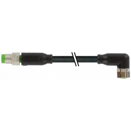 7000-88021-6100320 MURRELEKTRONIK M8 Stecker 0° / M8 Buchse 90° A-cod.PVC 3x0,25 bk UL/CSA 3,2m