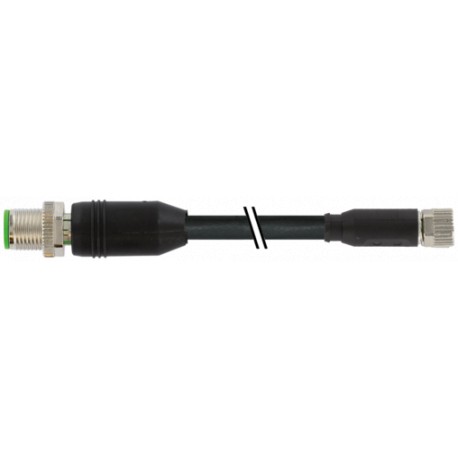 7000-43301-6401700 MURRELEKTRONIK M12 Männchen 0° / M8 Weibchen 0° A-cod. geschirmtPUR 3x0,34 geschirmt bk U..
