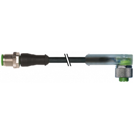 7000-40351-6340050 MURRELEKTRONIK M12 Männchen 0° / M12 Weibchen 0° A-cod. LEDPUR 4x0,34 bk UL/CSA+Schleppka..