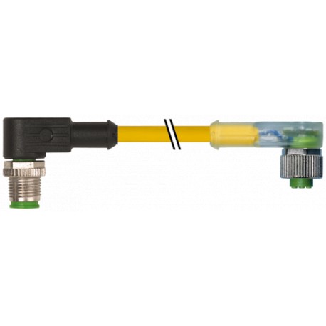 7000-40421-0340060 MURRELEKTRONIK M12 Männchen 90° / M12 Weibchen 90° A-cod. LEDPUR 4x0,34 ye UL/CSA+Schlepp..