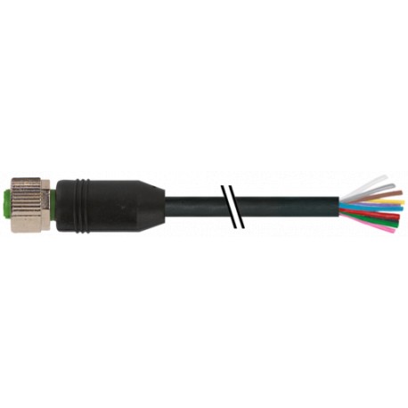7000-19041-7020200 MURRELEKTRONIK M12 female 0° A-cod. with cablePVC 12x0.14 bk 2m