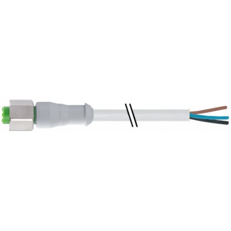 7014-12181-2132000 MURRELEKTRONIK M12 female 0° A-cod. with cable F&BPVC 3x0.34 gy UL/CSA 20m