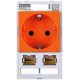 4000-68000-4620004 MURRELEKTRONIK MODLINK MSDD SINGLE COMBI INSERT GERMANY ORANGE2 x RJ45