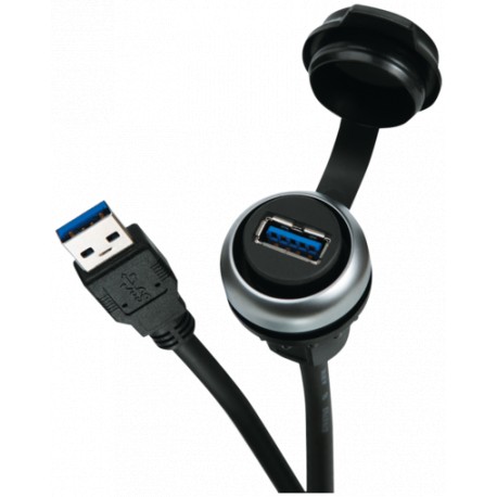 4000-73000-0240000 MURRELEKTRONIK MSDD pass-through USB 3.0 form A, 5.0 m cable, design silver