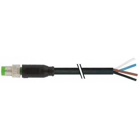 7000-08011-6310250 MURRELEKTRONIK M8 самец 0° A-cod. с кабельPUR 4x0.25 bk UL/CSA+drag ch. 2.5 м