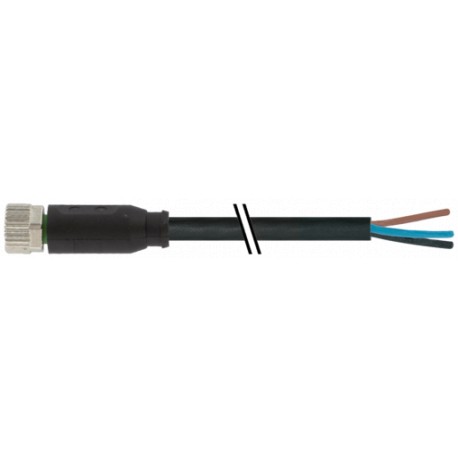 7000-08041-6101700 MURRELEKTRONIK M8 female 0° A-cod. with cablePVC 3x0.25 bk UL/CSA 17m