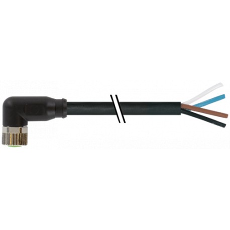 7000-08101-6342000 MURRELEKTRONIK M8 female 90° A-cod. with cablePUR 4x0.34 bk UL/CSA+drag ch. 20m