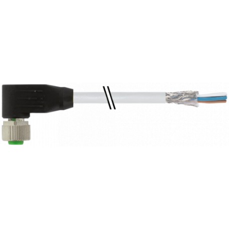 7000-13241-2000650 MURRELEKTRONIK M12 female 90° A-cod. with cable shieldedPVC 3x0.34 shielded gy UL/CSA 6.5m
