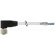 7000-13261-3310400 MURRELEKTRONIK M12 female 90° A-cod. with cable shieldedPUR 4x0.34 shielded gy 4m