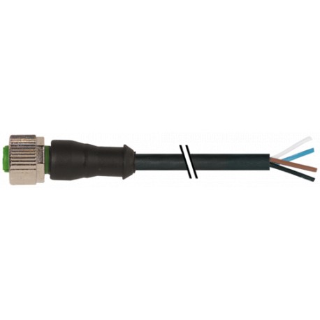 7000-14371-6142000 MURRELEKTRONIK M12 female 0° B-cod. with cablePVC 4x0.34 bk UL/CSA 20m