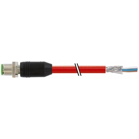 7000-14541-7921500 MURRELEKTRONIK M12 male 0° shielded, D-cod. with cable EN PUR 2x2xAWG22 shielded rd UL/CS..