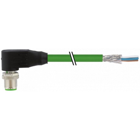 7000-14561-7960250 MURRELEKTRONIK M12 male 90° D-cod. with cable shieldedPUR 1x4xAWG22 shielded gn UL/CSA+dr..