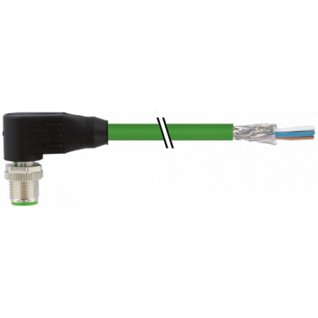 7000-14561-8004500 MURRELEKTRONIK M12 male,90°,shielded, D-cod,with cable,Ethernet PVC 2x2xAWG22 shielded gn..