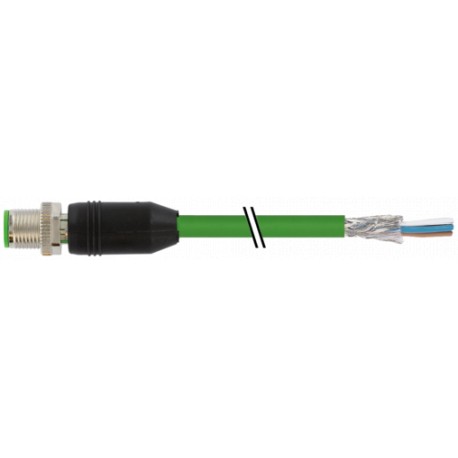 7000-15501-8310700 MURRELEKTRONIK M12 male 0° Y-cod. with cable shieldedPUR AWG20/26 shielded gn UL/CSA+drag..