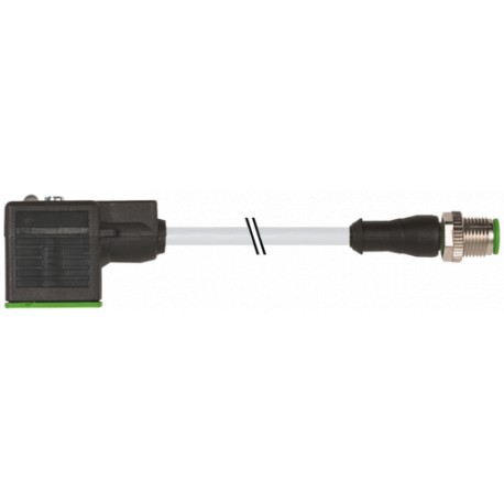 7000-40881-2160280 MURRELEKTRONIK M12 male 0° / MSUD valve plug form A 18mm PVC 3x0.75 gy 2,8m