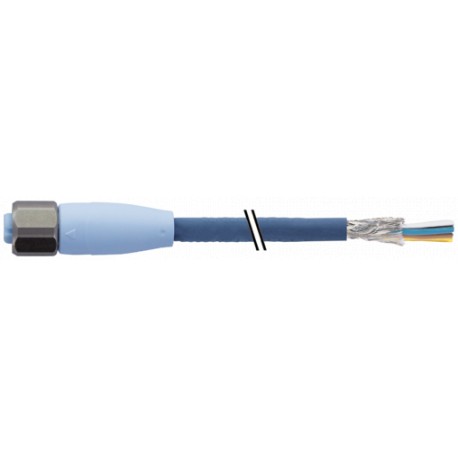 7024-13221-3720550 MURRELEKTRONIK M12 female 0° A-cod. with cable shielded F&B ProTPE-S 5x0.34 shielded bu U..