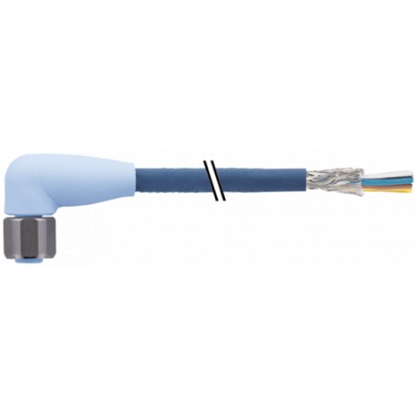 7024-13281-3721500 MURRELEKTRONIK M12 female 90° A-cod. with cable shielded F&B ProTPE-S 5x0.34 shielded bu ..